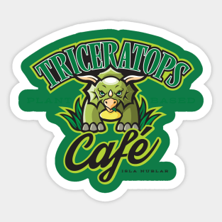 Triceratops Vegetarian Cafe Sticker